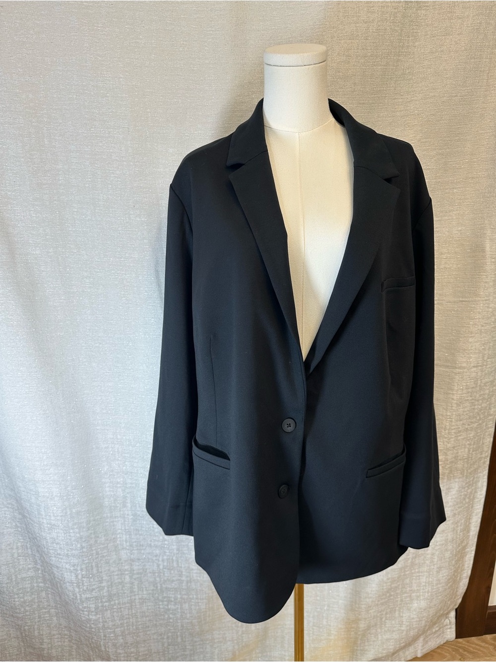 Lands End Classic Black Women's Blazer Jacket